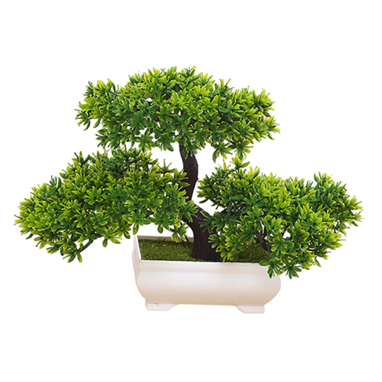 Artificial Bonsai Tree Centerpiece Desk Decoration Potted Japanese Pine Tree for Shelf Bathroom Living Room Farmhouse Bedroom