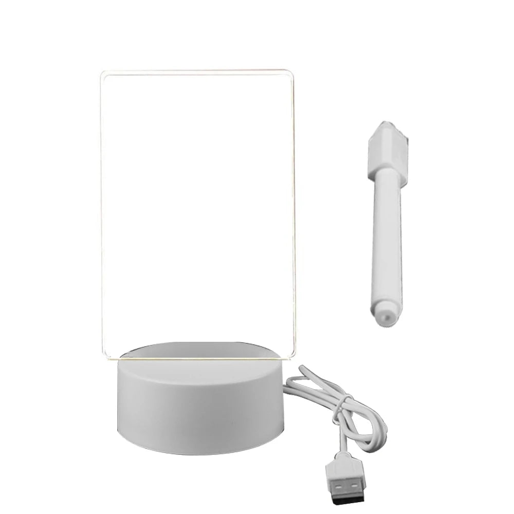LED Acrylic Night Light – Erasable Message Board & Calendar