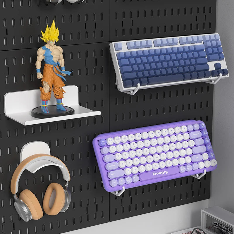 GridForge™ No-Drill Pegboard Shelf