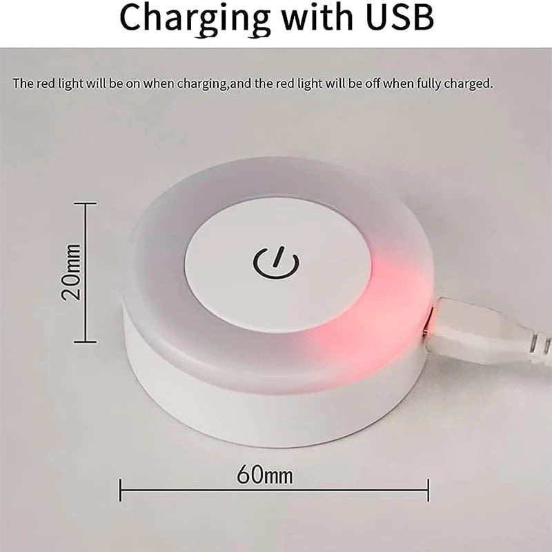 Portable USB Rechargeable LED Night Light – Touch Switch