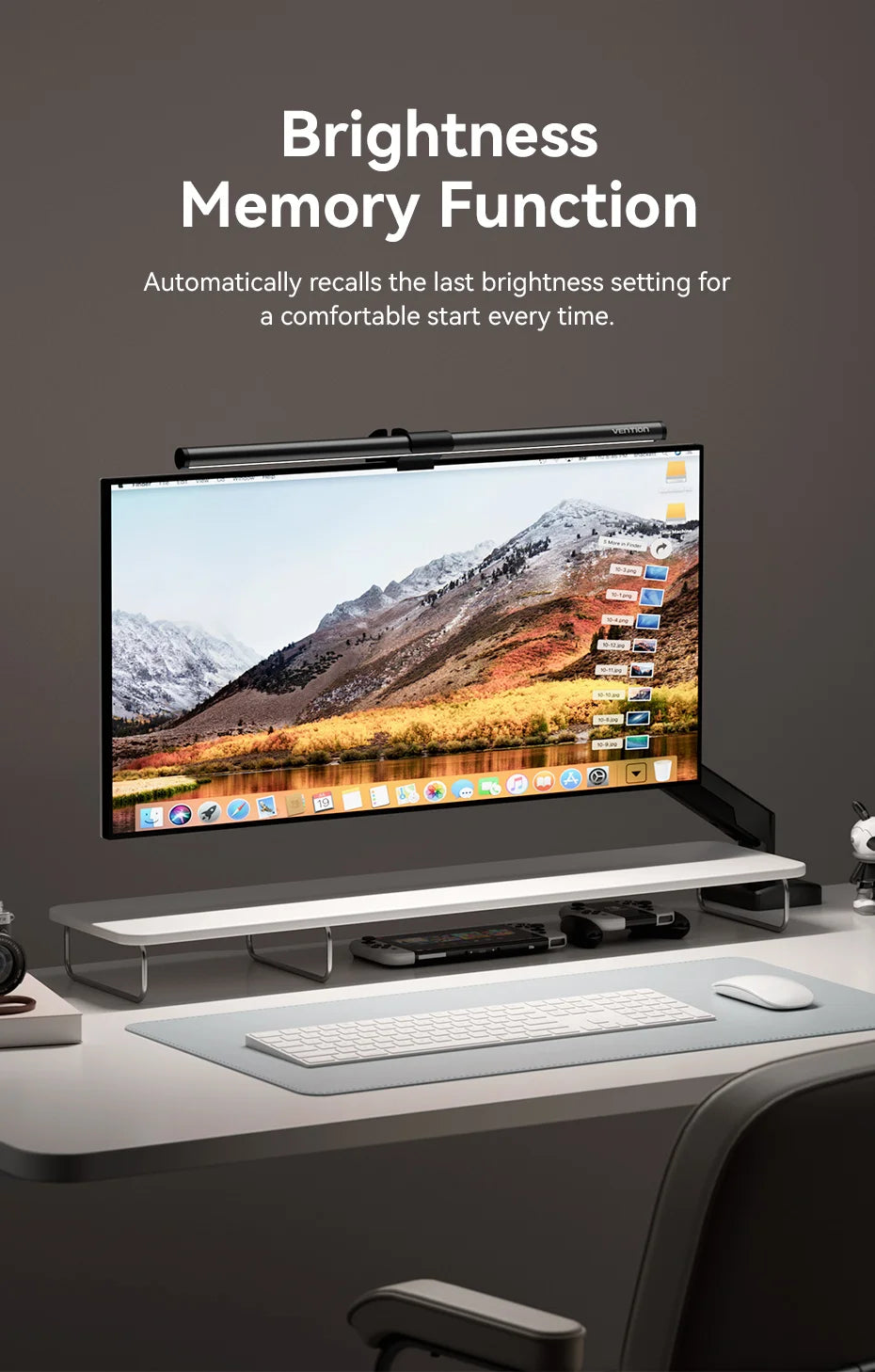 LED Monitor Light Bar – Eye Protection, 3 Color Temps, USB-C