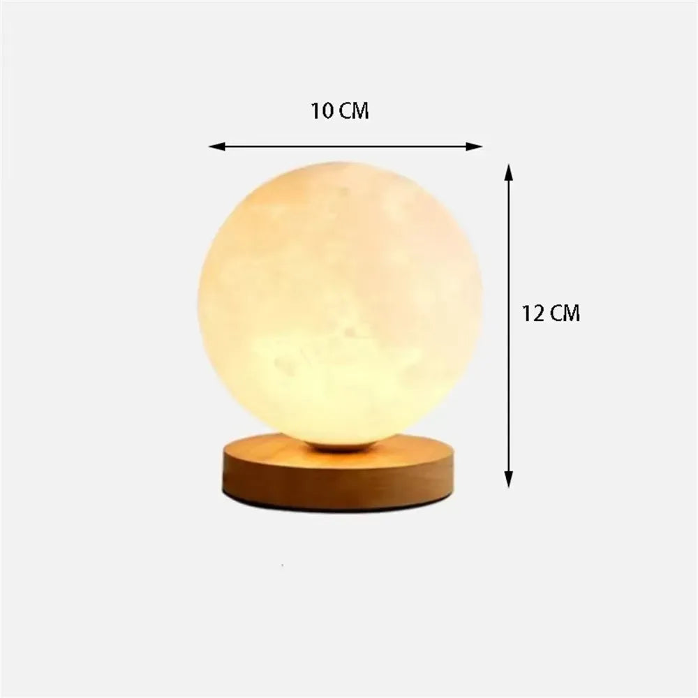 10cm Moon Lamp LED Night Light Wire Stand Starry Lamp Bedroom Decor Night Lights Kids Birthday Gift Moon Lamp Bedside Lighting