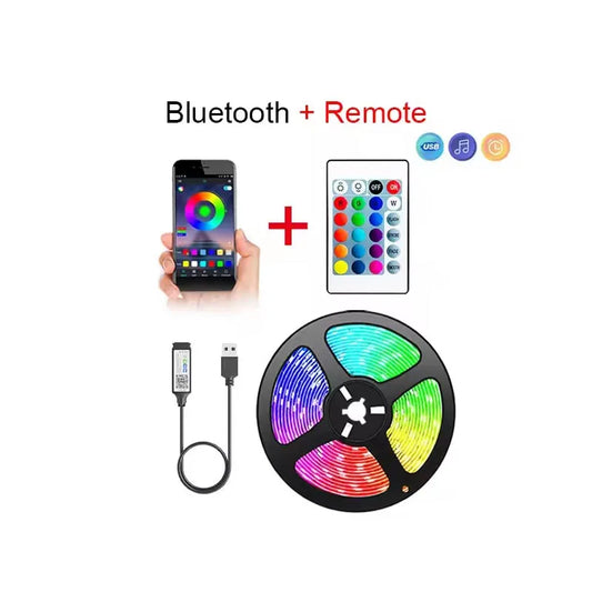 RGB LED Light Strip with Remote Control for Gaming Setups