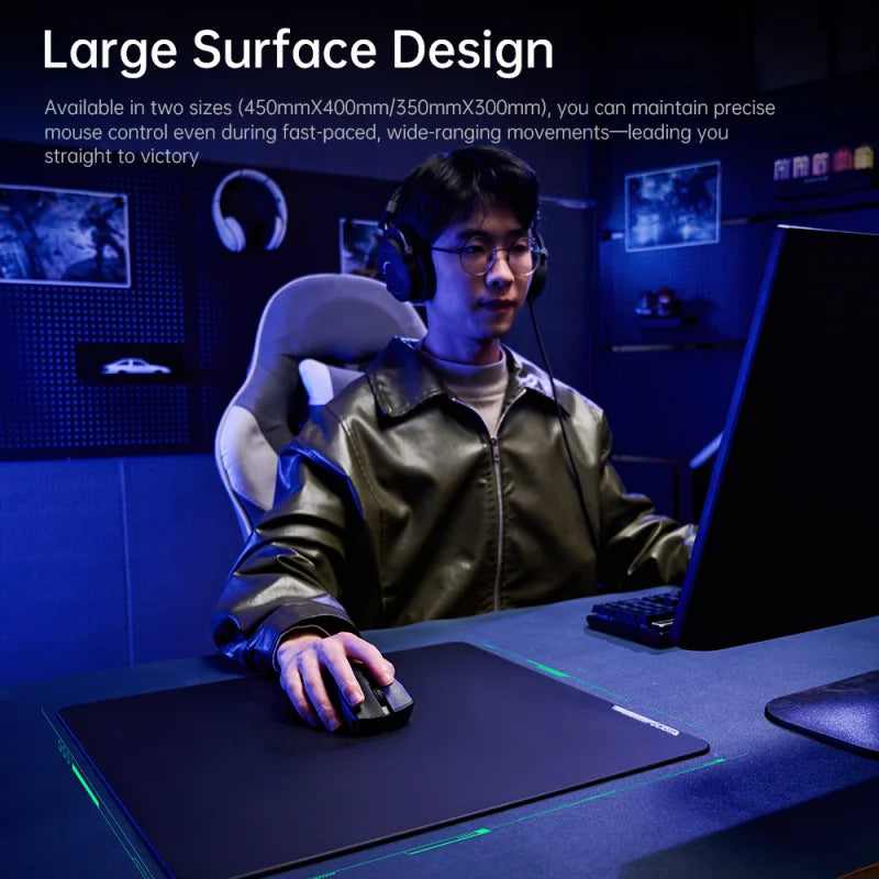GlideCore™ Tempered Glass Gaming Mouse Pad