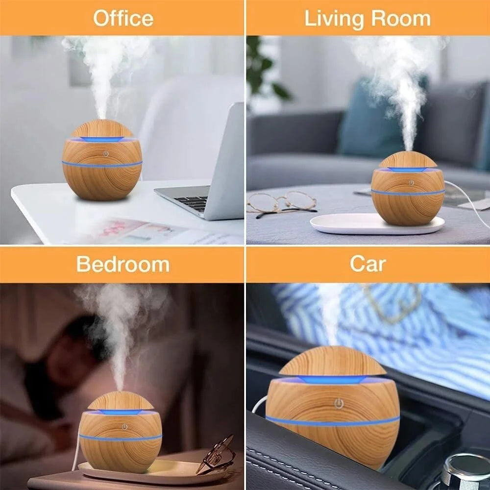 AuraWood™ Ultrasonic Aroma Diffuser