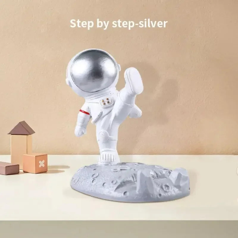 Office Desk Decoration Nordic Style Astronauts Mobile Phone Stand Holder Ornaments Resin Spaceman Bracket Toys Boyfriend Gift