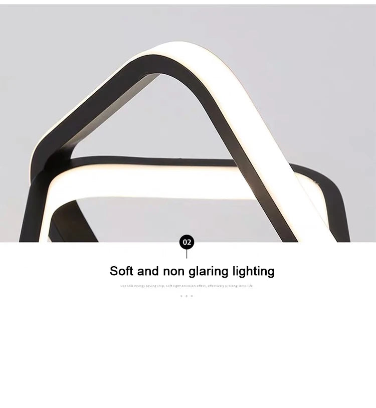 Modern Dual-Ring LED Ceiling Light – 25W/30W, Touch Switch