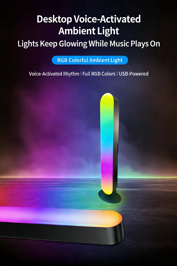 Desktop RGB Computer Monitor Light Bar Music Rhythm LED Holiday Atmosphere Decoration LIght E-sports TV Background Wall Lighting