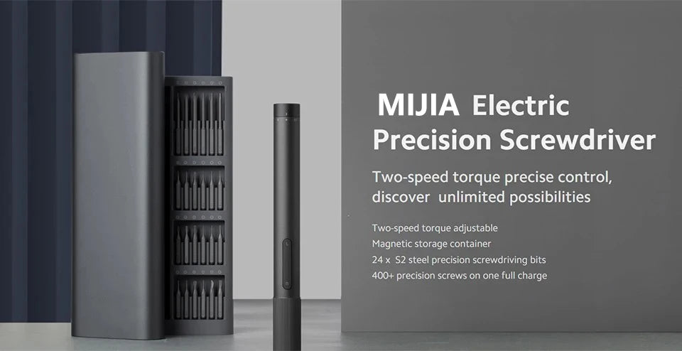 MIJIA Electric Precision Screwdriver Kit – 24-Piece Magnetic Set