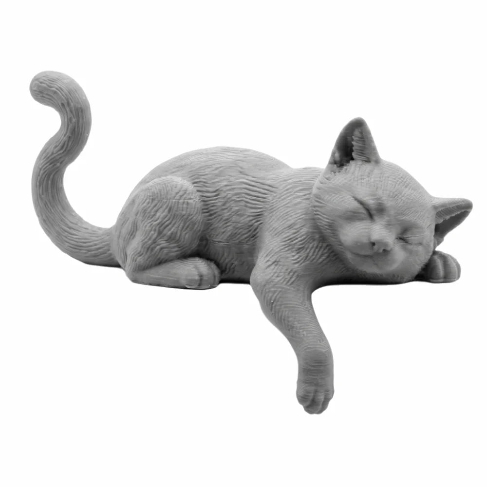 Unique Cute Desk Cat Decorations 3D Printed Creative Decorative Cat Statues Funny Cat Statues Crafts Desktop Use