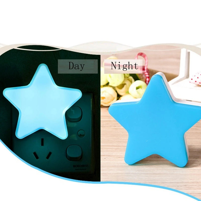 LED Star Night Light – Plug-In Bedroom & Nursery Lamp