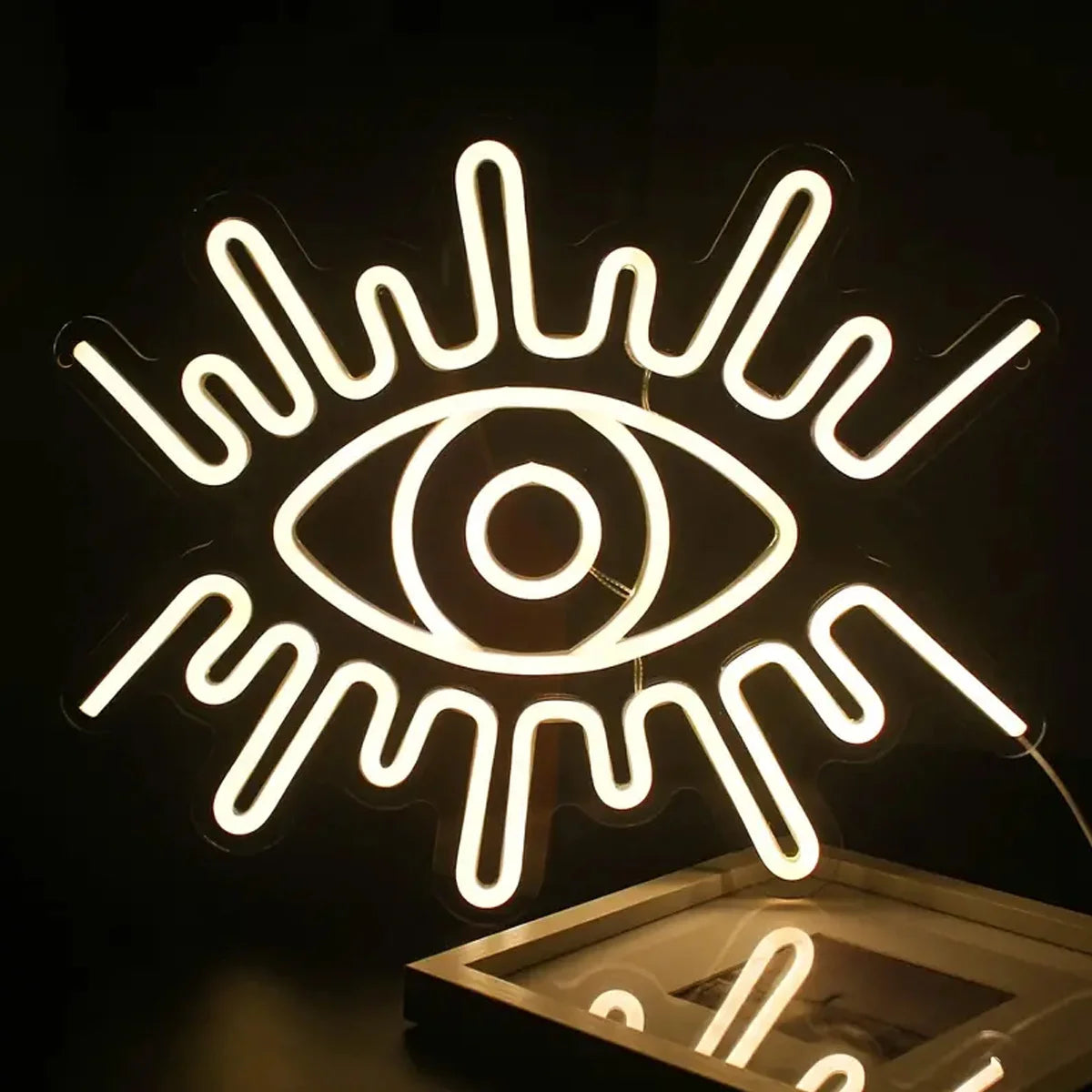 LED Neon Eye Sign, for Home, Bar, Decor - Spooky Decoration Gift Idea, Durable Eye Light for Christmas, Weddings, Birthdays (No