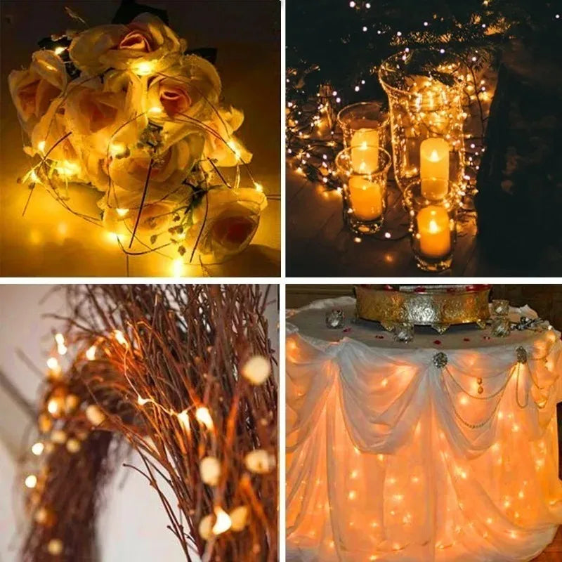 Battery Powered Copper Wire LED String Lights – 10 to 100 LEDs