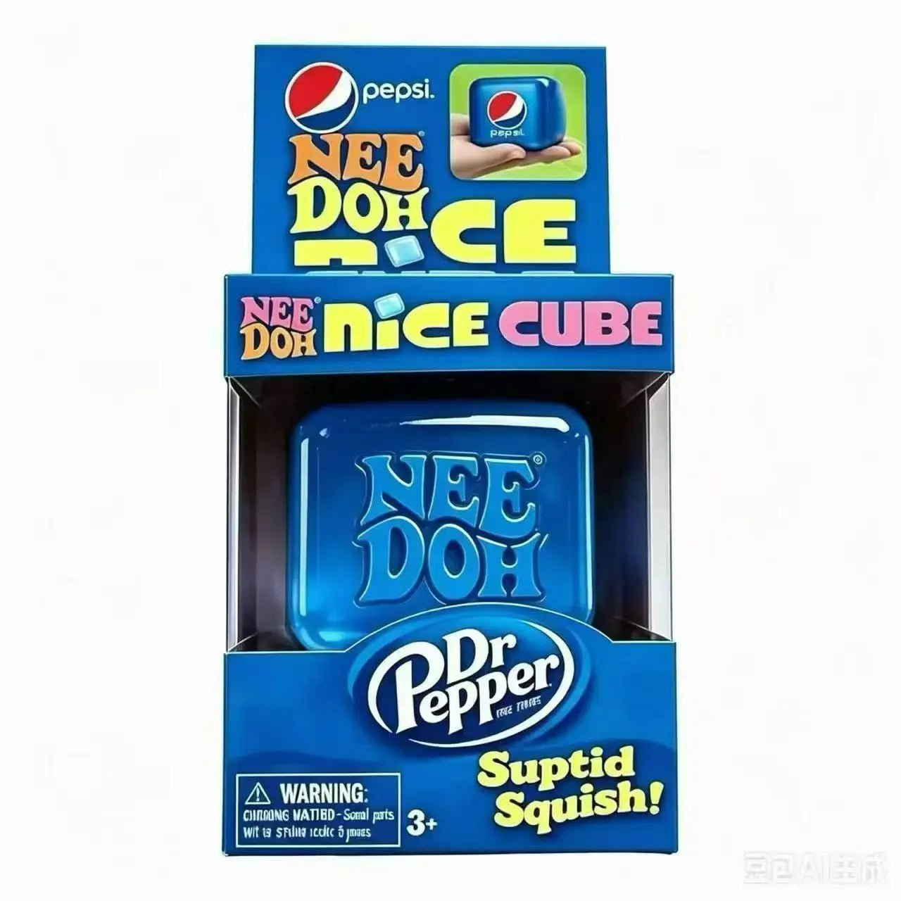 NeeDoh Nice Cube Sensory Fidget Toy Squishy Toys for Adults, Desktop Sensory Cube for Anxiety Relief and Focus Enhancement