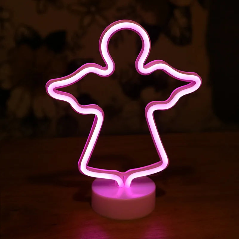 1PC Desktop Neon Light USB/Battery Powered for Room Birthday Party Wedding Decoration Ideal Mother's Day Valentine's Day Gift