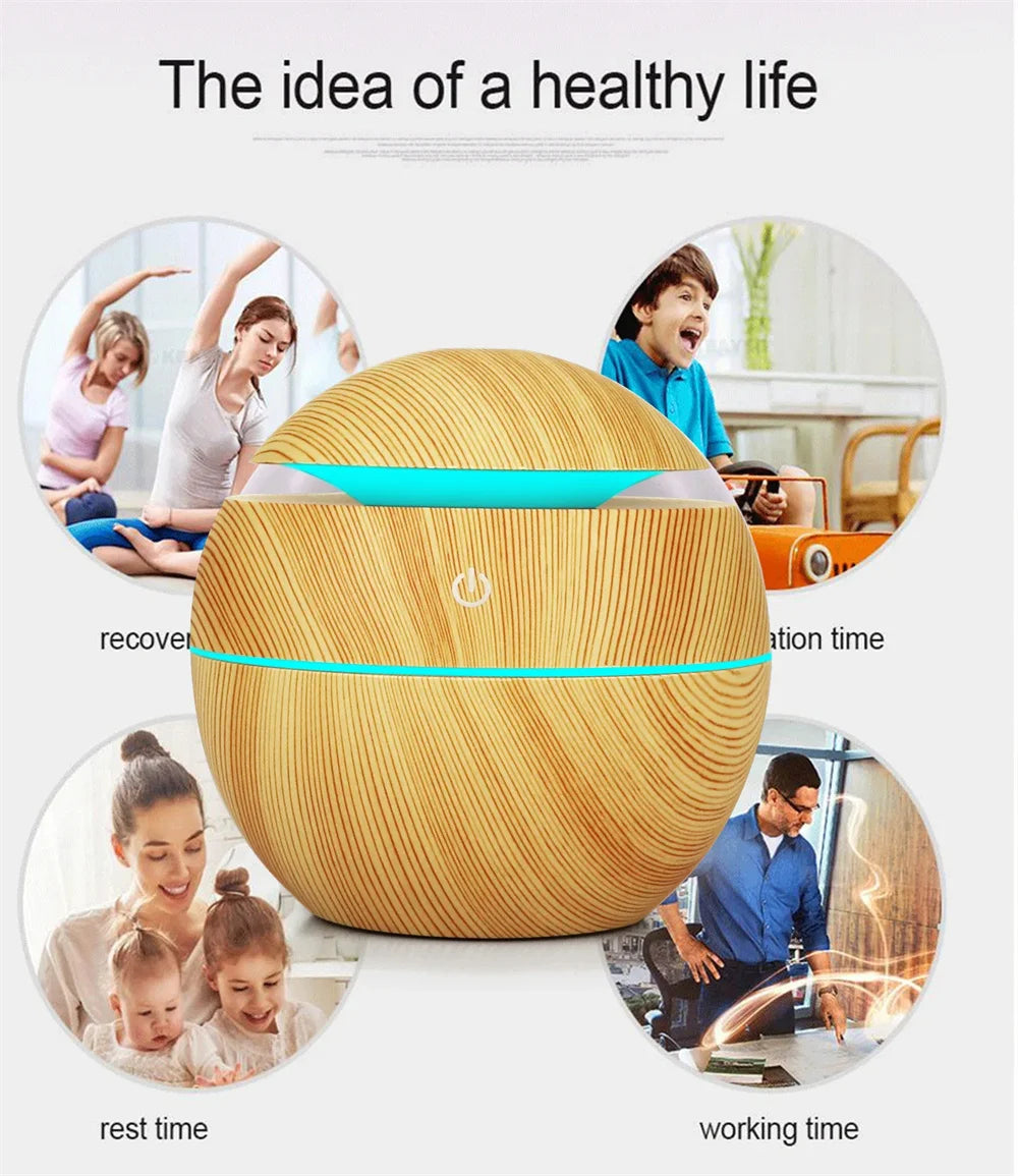 AuraWood™ Ultrasonic Aroma Diffuser