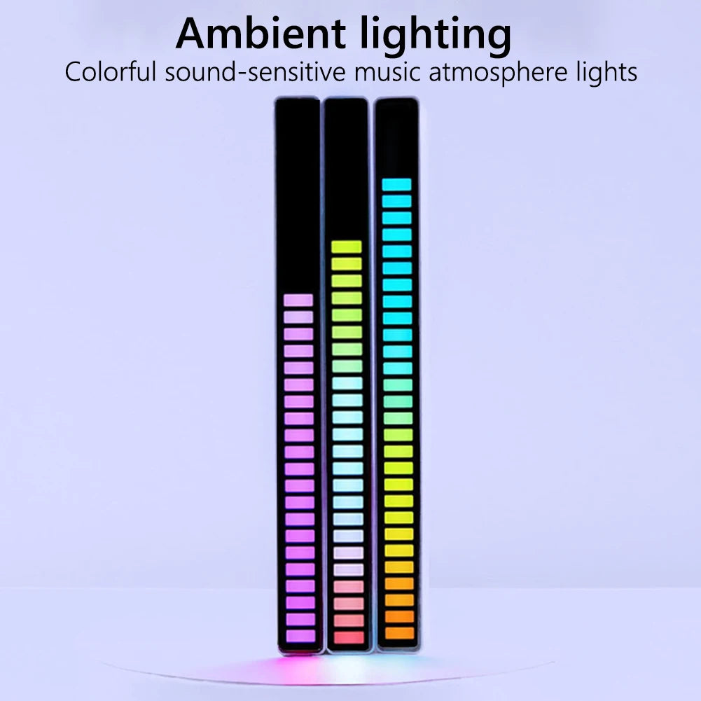 RGB Sound Reactive LED Light - Voice Controlled Music Rhythm Lamp with RGB color APP Control for Gaming Desk/Home/Office/Car