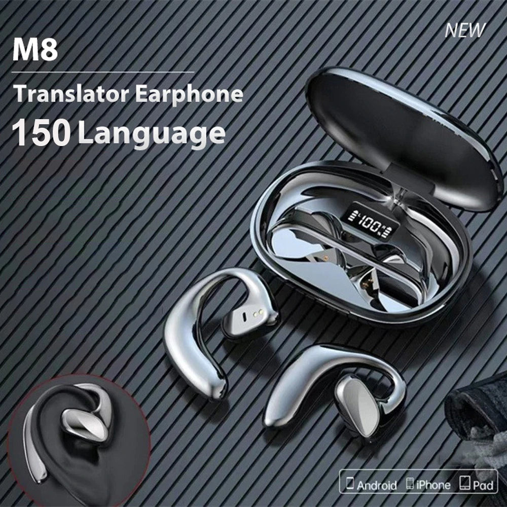 Real-Time Translator Earbuds – 150 Languages, Music & Calls
