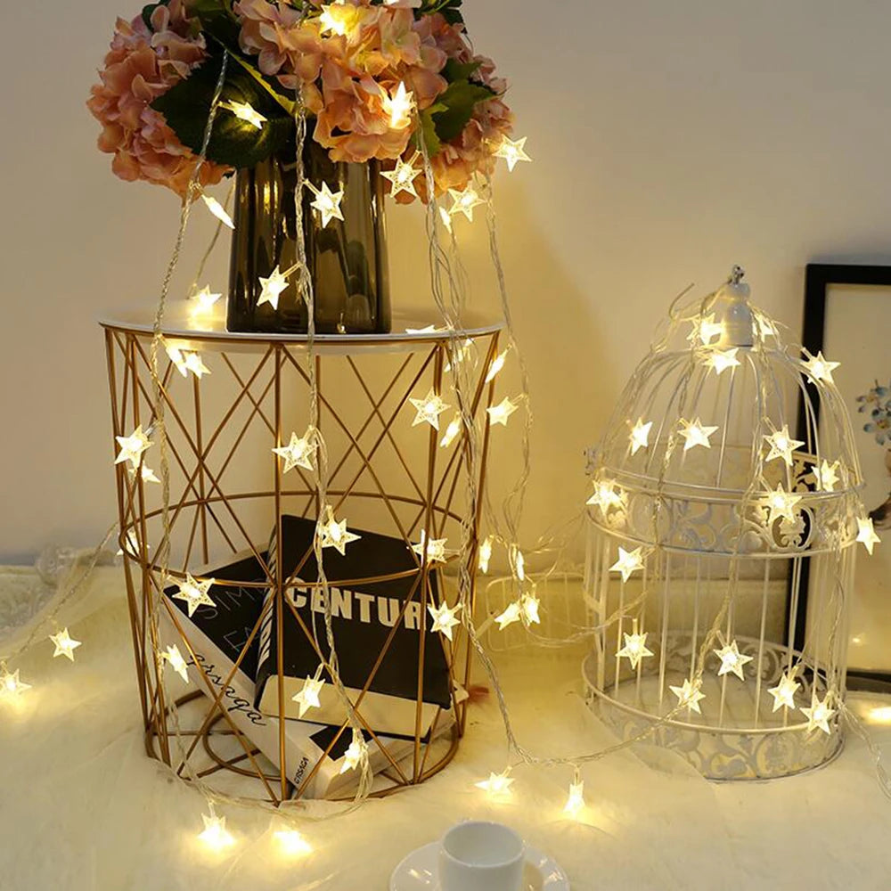 LED Star Fairy String Lights – Indoor & Outdoor Garden Party