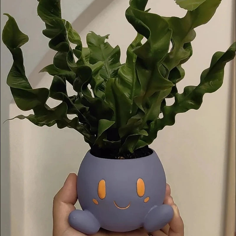 Desktop Cute Resin Decorative Flowerpot Cute Cartoon Shape Flowerpot Balcony Desktop Plant Decorative Flowerpot