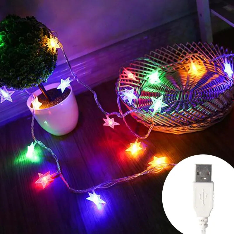 LED Star Fairy String Lights – Indoor & Outdoor Garden Party