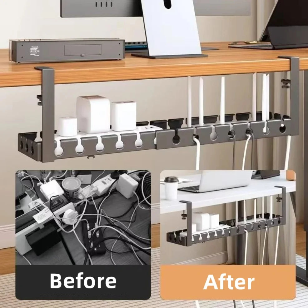 CableVault™ Clamp-On Under Desk Cable Tray
