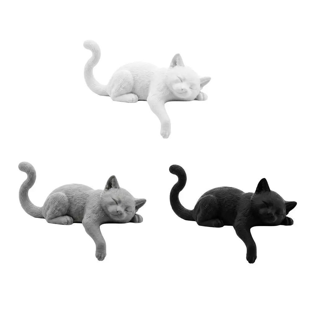 Unique Cute Desk Cat Decorations 3D Printed Creative Decorative Cat Statues Funny Cat Statues Crafts Desktop Use