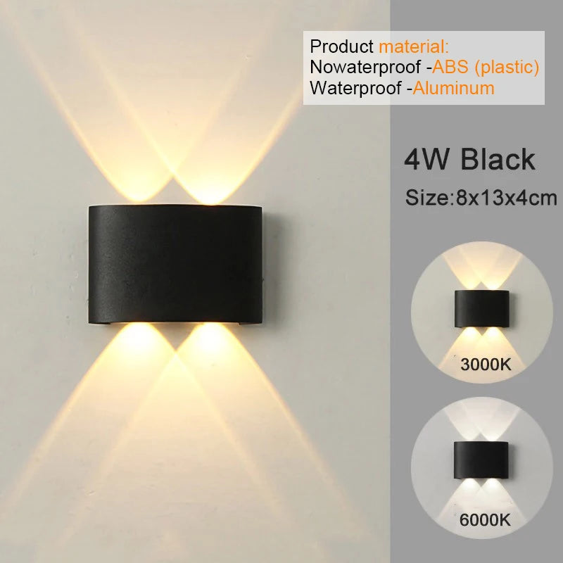 Modern LED Wall Sconce – Indoor & Outdoor Up-Down Light