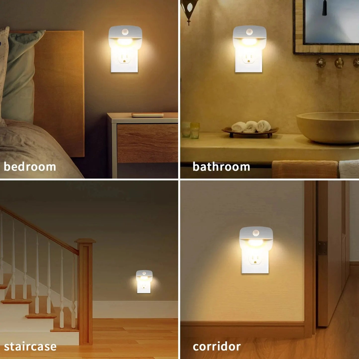 Motion Sensor Plug-In LED Night Light – EU & US Plug