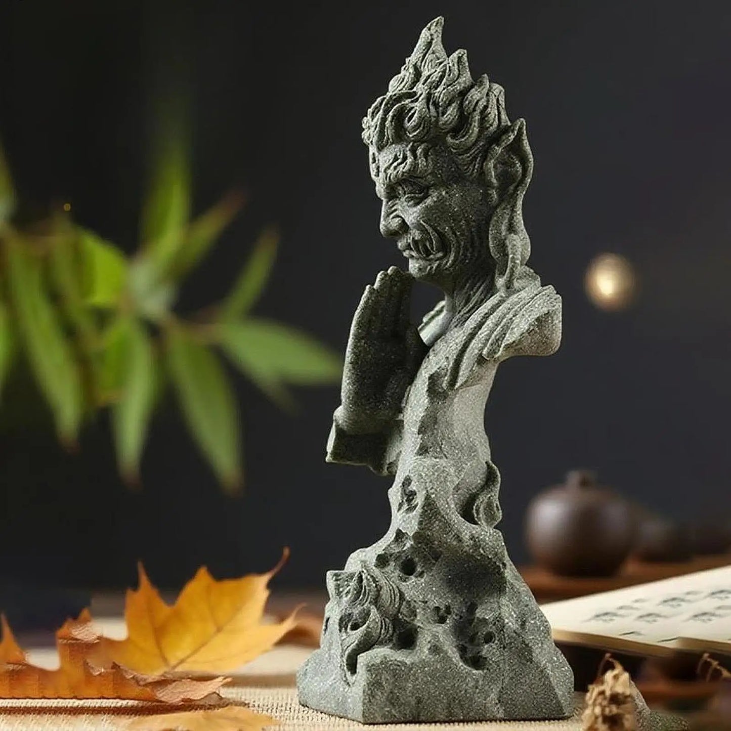 Buddha Statue Decorative Gift, Home Decor Sculpture, Tabletop Decoration Desktop Figurine for Desktop Office Bedroom Cabinets