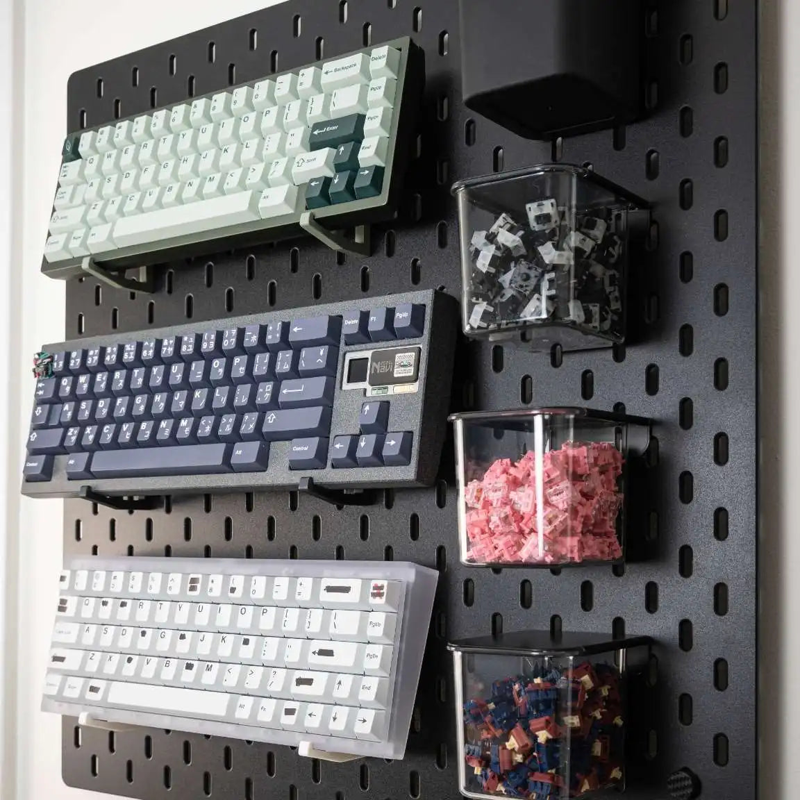GridForge™ Pegboard Keyboard Holder