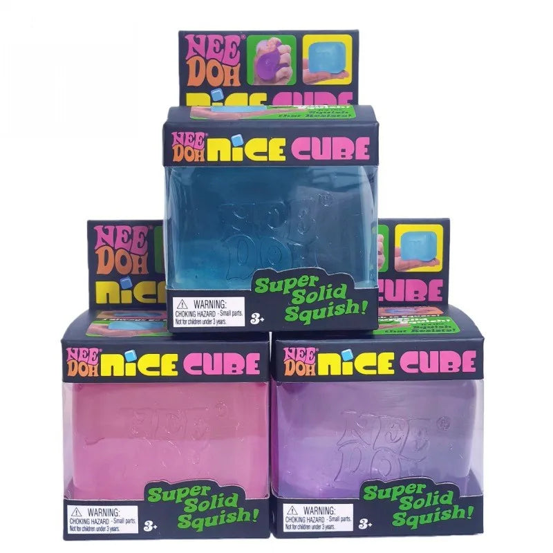 Needoh Squishy Slow Rebound Cube Sensory Stress Relief Toy, Anxiety Relief & Focus Enhancement, for All Ages