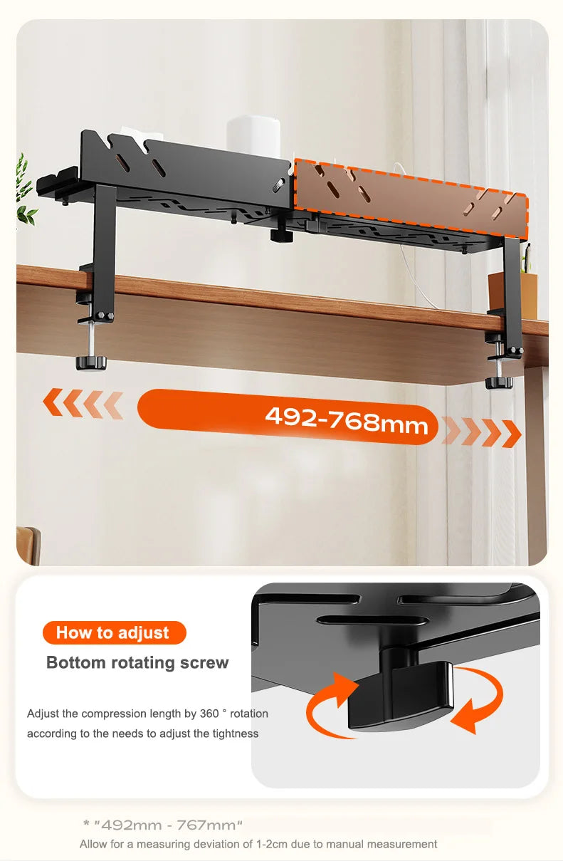 CableVault™ Expandable Under Desk Cable Tray