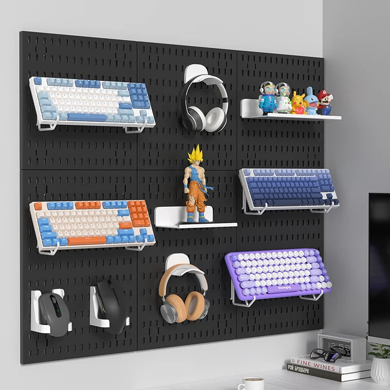 GridForge™ No-Drill Pegboard Shelf