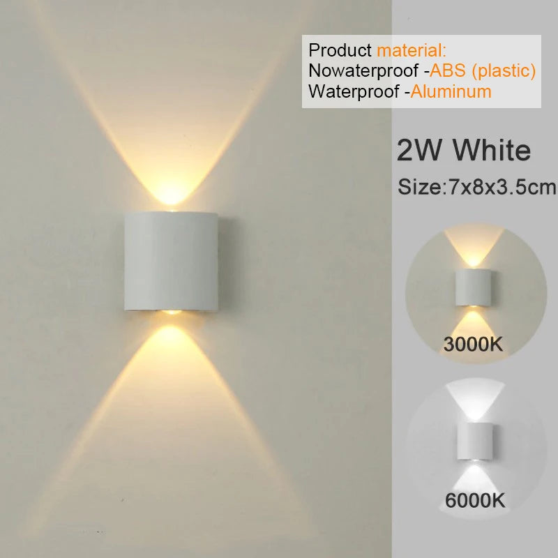 Modern LED Wall Sconce – Indoor & Outdoor Up-Down Light