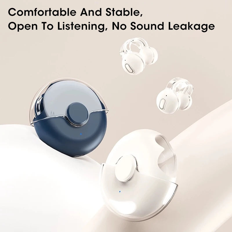 Bluetooth Earbuds True Clip-on Wireless Earphones Noise Cancelling Bluetooth Headsets Earcuffs Handsfree With Mic For Xiaomi ios