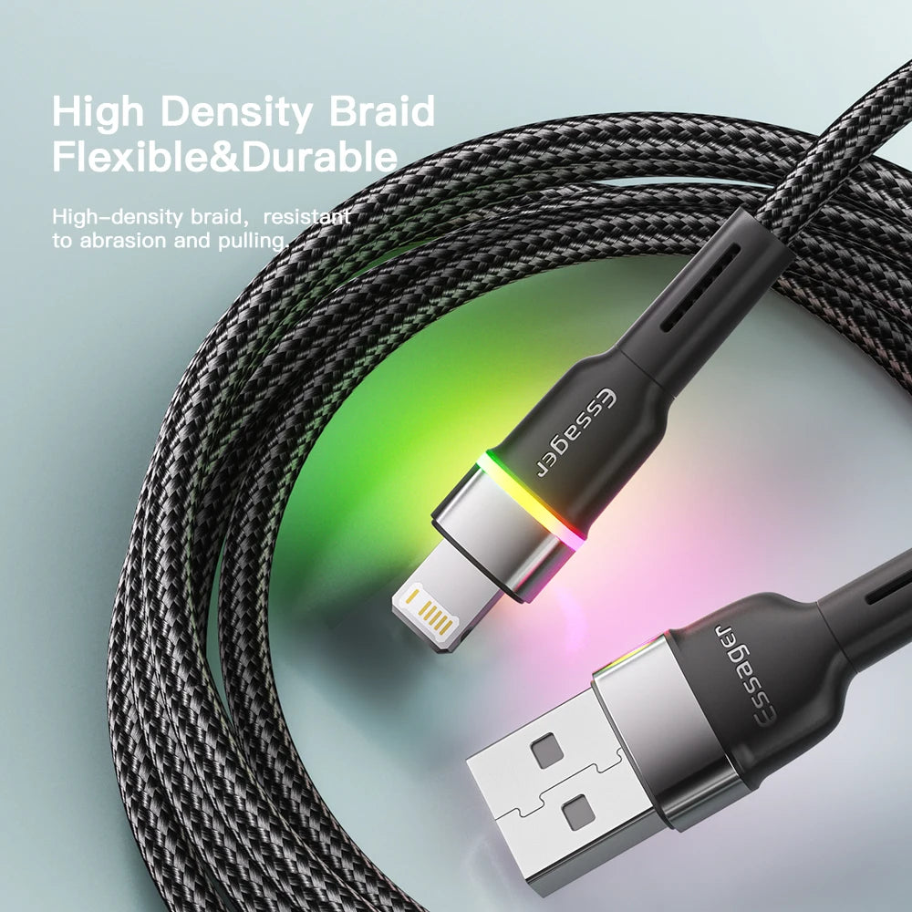LED Fast Charging Lightning Cable for iPhone & iPad