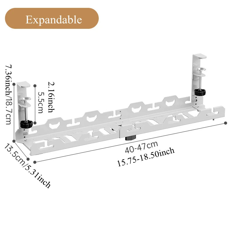 CableVault™ Expandable Under Desk Cable Tray
