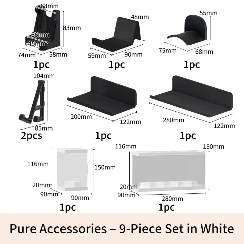GridForge™ No-Drill Pegboard Shelf