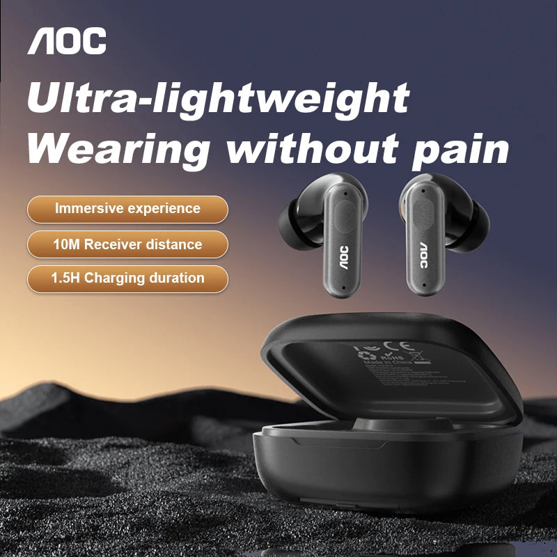 Wireless Bluetooth 6.0 Earbuds with ANC Noise Cancellation, Voice Assistant, Type-C Charging, 13mm Drivers, Music & Game Mode,