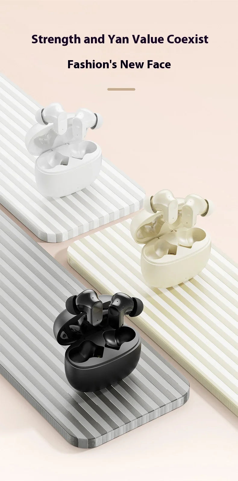 Lightweight Waterproof In-Ear Earbuds Comfort Fit Portable Design Enhanced Sound for Sports Daily Use Ergonomic Wearing