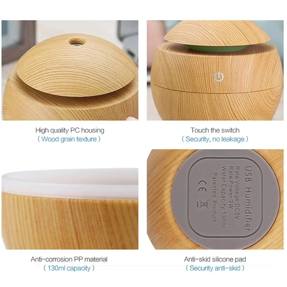 AuraWood™ Ultrasonic Aroma Diffuser