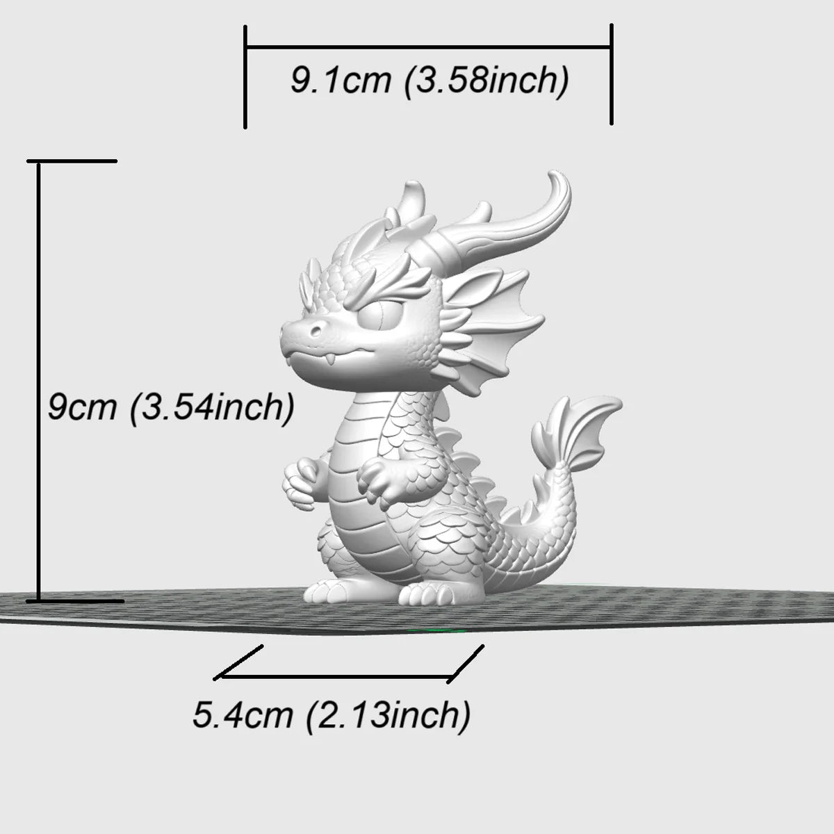 3D Printed Fantasy Desk Decor Collectible Ornament for Home Office Gift Miniature Dragon Figurine Mini Dragon Statue