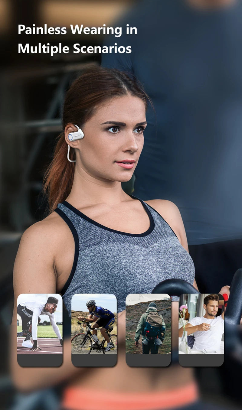 Wireless Bluetooth Earbuds Behind the Ear Sports Running Open-Ear Bluetooth Headphones with Ultra-Long Battery Life Waterproof