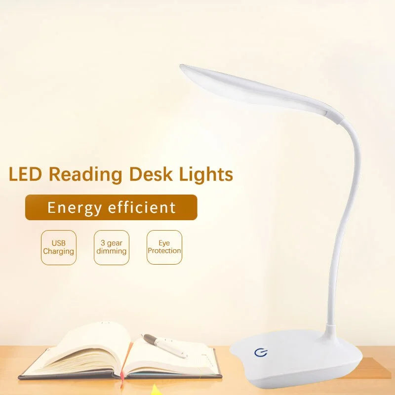 USB Rechargeable LED Desk Lamp – Eye Protection Study Light