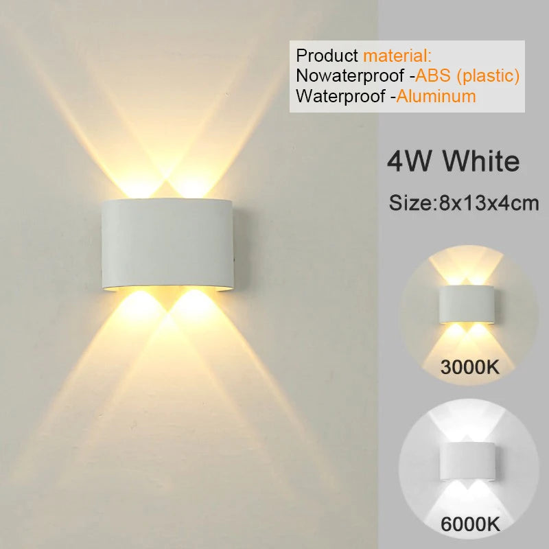Modern LED Wall Sconce – Indoor & Outdoor Up-Down Light