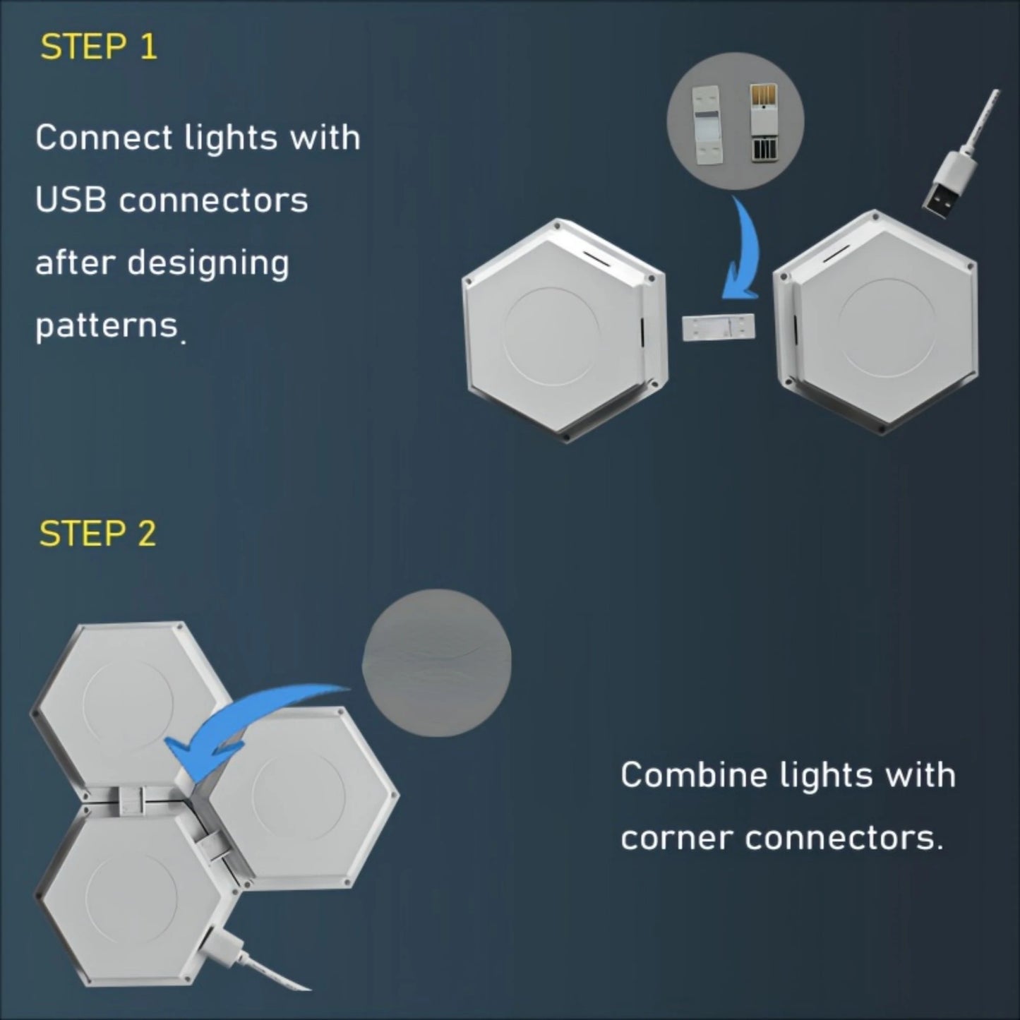 HexaGlow™ Touch Hexagon Wall Light