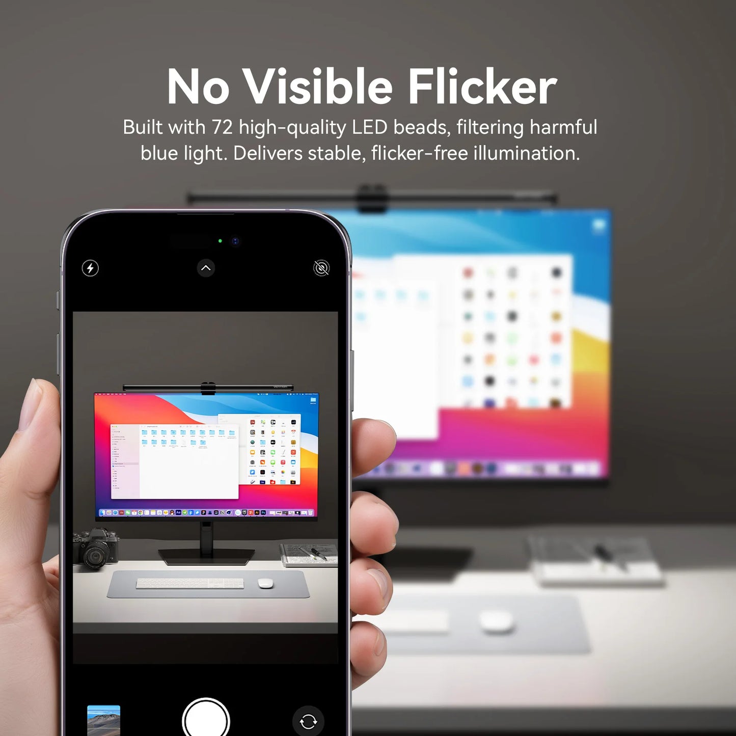 LED Monitor Light Bar – Eye Protection, 3 Color Temps, USB-C