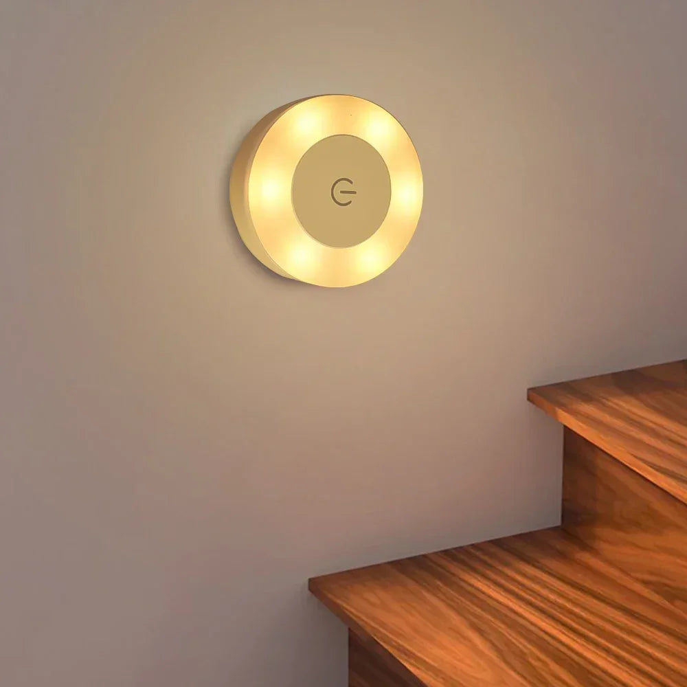 Portable USB Rechargeable LED Night Light – Touch Switch