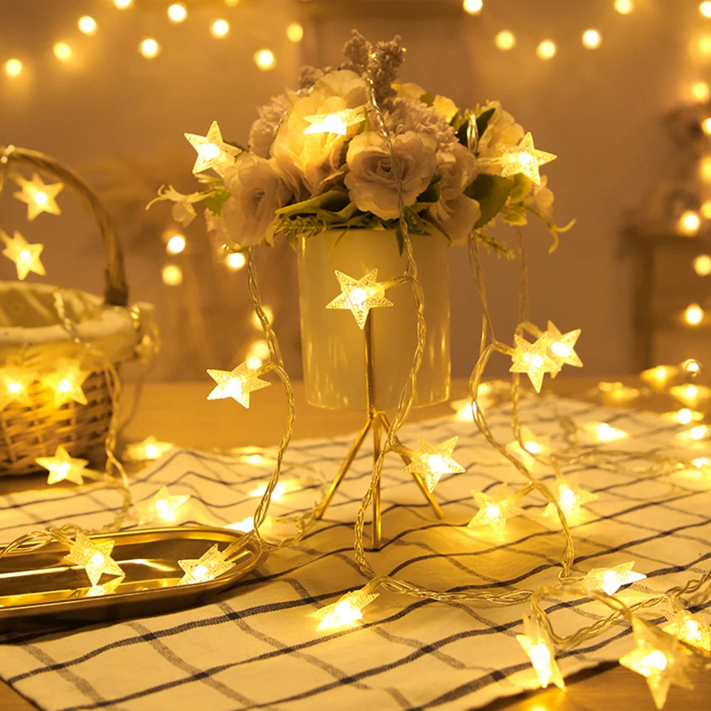 LED Star Fairy String Lights – Indoor & Outdoor Garden Party